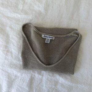 Tommy Bahama Taupe V-Neck Knit Sweater
